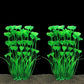 ALEGI Fish Tank Decorations Plastic Plants Large,Aquarium Artificial Plants Decoration Ornament Safe for All Fish-16 inch 2Pcs (Green 2 pcs)