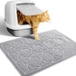 Yimobra Cat Litter Mat, 24"x20" Litter Mat with Litter Lock Mesh, Soft Cat Litter Mat Litter Trapping Mat, Easy to Clean, Non-Slip, Water Resistant, Litter Free Floors, Grey