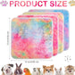 Reginary 4 Pcs Waterproof Guinea Pig Blankets Washable Small Animal Fleece Bedding Absorbent Guinea Pig Cage Liners Reusable Pet Pee Pad Sleep Mat for Hamster Ferret(Tie Dye Pattern,12 x 12 Inch)