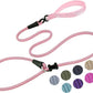Slip Lead Dog Leash，Strong Nylon Rope Leash and Padded Handle,No Pull Outdoor Walking Training Lead for Small Medium Large Dogs(Pink, 1/2"×6ft)