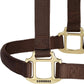 Weaver Equine Nylon Horse Halter, Triple-Ply Cheek Design, Original Non Adjustable Halters for Horses, Equine Tack,Average Size, Black