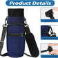 32 40 oz Water Bottle Carrier with Strap, Neoprene Water Bottle Sleeve Bag with 2 Pockets Insulated Flask Sling Holder for Walking Hiking Gym