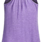 Miusey Womens Sleeveless Round Neck Loose Fit Racerback Yoga Tank Top