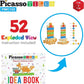 PicassoTiles 103 Pieces 1" Magnetic Toy Building Block Cubes Building Block, 3D Cube Construction Cubes Magnet Sensory Toys Gifts Educational with Free Idea Book for Kid, Boy, Girl & Toddler PMC103