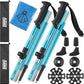 AISUNOURDOOR Lightweight Adjustable Trekking Poles, Aluminum Collapsible Travel Hiking or Walking Sticks for Women Children, with One Disposable Raincoat