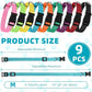 9 Pieces Adjustable Dog Collar for Animal, Soft Nylon Pets Puppy Collar with Quick Release Buckle Holder Bulk for Dogs Walking Running Training(Medium,Bright Colors)