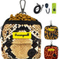 Dog Treat Pouch for Pet Walking and Training with Clicker Poop Bags and Double Bag Design Small Fanny Zipper Pack Holder for Puppy Snack Dispenser Kit for Leash and Outdoor Use Snake Skin
