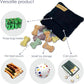 Dog Treat Pouch, Black Pocket Sized Pet Training Pouch, Cotton Fabric, Hand Free Dog Walking Bag with Carabiner, Self-Closing Pet Feed Snack Reward, for Pet Puppy Travel or Outdoor Use