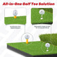 SAPLIZE Foldable Heavy-Duty Golf Hitting Mat, Practice Mat with 10mm EVA Rubber Backing, Larger Size for Indoor/Outdoor Swing and Chipping Practice, Anti-Deformation