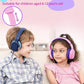 Tronsmart KH01 Kids Headphones - Foldable Over-Ear With Safety Volume 85/93dB, HD Stereo, 3.5mm Jack for Boys/Girls/School/Kindle/Travel/Tablets (Pink)