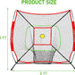 6x6FT Baseball Net, Baseball & Softball Training net with Batting Tee, Strike Zone & Circular Target and Weighted Ball, Portable Design with Compact Storage,Great for Kids