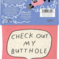 Blue Q Check Out My Butthole Catnip Cat Toy. Premium Organic 'Nip Grown in The USA, 100% Cotton Pouches, Kitty Graphics Sure to Delight Every Cat-Keeper.