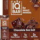 IQBAR Brain and Body Plant Protein Bars - Chocolate Sea Salt - 12-Count Low Carb - Gluten Free, High Fiber, Vegan Snacks - Low Sugar Meal Replacement