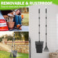 SCENEREAL Dog Pooper Scooper for Yard, Dog Poop Trash Can Outside Swivel Bin Rake Kit for Large Medium Small Dogs with 40 Waste Bags, Extra Long 45" Metal Handle, Portable Heavy Duty Outdoor Scooper