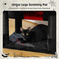 PAWZ Road Large Cat Tree, 72 Inches Gothic Cat Tower for Large Cats, Cat Condo with Sisal-Covered Scratching Posts and Pads, 2 Padded Perch, Dual Condo and Basket for Indoor Cats-Black