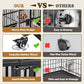 Dog Crate with Removable Tray, 37/42/46 Inch Indestructible and Escape Proof Steel Dog Cage Kennel for High Anxiety Dogs, Heavy Duty Dog Crate with Wheels, Double Door, Extra Large XL XXL
