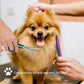 Professional Pet Grooming Kit, Stainless Steel Dog & Cat Grooming Shears with Rounded Tip Blades for Safe Fur Trimming, Thinning Shears, Straight Scissors, and Pet Comb (Set of 3)