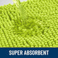 Smiry Dog Door Mat for Muddy Paws 30x20, Absorbs Moisture and Dirt Doormat, Non-Slip Washable Quick Dry Chenille Front Door Mat Indoor Entrance, Entryway Carpet for Inside Floor, Bright Green