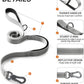 TwoEar 5FT 1IN Strong Gray Dog Leash with 2 Padded Handles, Traffic Handle Extra Control, Comfortable Soft Dual Handle, Auto Lock Hook, Reflective Walking Lead for Small Medium and Large Dogs