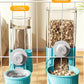 GKYZBB Hanging Automatic Food Water Dispenser,Rabbit Feeder Guinea Pig Water Bottle Food Feeder for Ferret Guinea Pig Rabbit Bunny Cage Accessories (Blue, 520ml+1200ml)