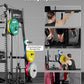 Mikolo Smith Machine, 2200lbs Squat Rack with LAT-Pull Down System & Cable Crossover Machine, Training Equipment with Leg Hold-Down Attachment