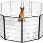 FXW Rollick Unleashed Dog Playpen for Indoor, Yard, RV Camping, 45 inch 4 Panels for Large Dogs, Black│Patented
