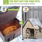 GUTINNEEN Dog House Insulated Outdoor Dog Kennel with Liner for Winter Large