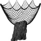 Nature Fish Net Wall Decoration with Shells, Ocean Themed Wall Hangings Fishing Net Party Decor for Pirate Party,Wedding,Photographing Decoration