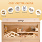 MEWOOFUN Large Hamster Cage, Hamster Cage and Habitats with Drawers and Storage Cabinet, Openable Top, Three-Sided Visibility and Four-Sided Ventilation, 39.4" L x 19.7" W x 41.7" H