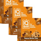 IQBAR Brain and Body Plant Protein Bars - Peanut Butter Chip - 36-Count Low Carb - Gluten Free, High Fiber, Vegan Snacks - Low Sugar Meal Replacement