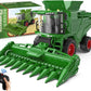 Remote Control Combine Harvester Tractor Toy with Corn Head, RC Tractor Toys for Kids 3+, Light/Spray/Sound/1/24 Scale, Farm Toy Combine Harvester for Kids, Christmas Birthday Gift 2025