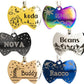 Personalized Dog Tag with 5 Lines of Custom Deep Engraved Durable Stainless Steel Pet ID Name Tag Designer Regular Size Bow Tie