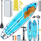 ZLX Inflatable Stand Up Paddle Board, 10'6" SUP Non-Slip Stable Deck Pad, Unique Center Fin, Premium Accessories, Portable Paddleboard for Adults, Beginners, All Skill Levels