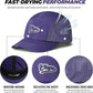CLAPE Quick Dry 5 Panel Hat for Men, Breathable Mesh Short Brim Baseball Cap, Reflective Ajustable Outdoor Sport Running Hat
