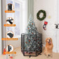 Full Metal Freestanding Dog Gate with Door, 36''Height Foldable Pet Dog Fence for Indoor & Outdoor, 6 Panels Extra Wide Free Standing TallDog Gates for Doorways,House,Stairs,Porch,Deck,Yard