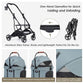 T3 3-in-1 Small Pet Stroller for Dog & Cats, 4 Wheels with Detachable Carrier with Pad, Canopy and Cup Holder (Green)