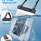 Large Waterproof Phone Pouch - [Oversized] [Floating] Waterproof Pouch for iPhone Galaxy Google and More, IPX8 Waterproof Dry Bag for Beach Vacation Belongings Black