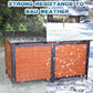 Extra Large Dog House Outdoor Weatherproof 59.1" Outside Wooden Dog Kennel, Chewproof Strong Iron Frame Window