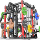 Power Cage,1600lbs Multi-Function Power Rack with Adjustable Cable Crossover System and More Training Attachment, Weight Cage for Home Gym