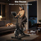MERACH Exercise Bike, Brake Pad Stationary Bike with Exclusive App, Low Noise Indoor Cycling Bike with 300lbs Weight Capacity, Tablet Mount and Fitness Courses for Weight Loss