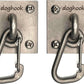 Canine Hitch- Secure Dog Leash Parking Wall Large Hook with Clip 2 Pack - Tie Out Stainless Steel & ABS Mounting Plate for Strength - Practical Lead Management for Home & Business