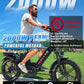 W Wallke H7 AWD Dual Motor Electric Bike for Adult, 48V 60Ah/40Ah Removable Battery, Long Range 32-34MPH Fast Ebike, 20" Fat Tire Mountain Offroad All Terrain Full Suspension E-Bicycle, UL2849 List