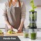 AMZCHEF Cold Press Juicer, Juicers Machines - 5.4" Large Feed Chute for Whole Fruits & Vegetables, Stainless Steel Slow Masticating Juice Easy to Clean, Large Auger, Triple Strainers, Silver