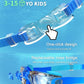 Kids Swim Goggles, Swimming Goggles for Kids with Nose Clip, Earplugs, Nose Bridge for Age 3-15