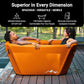 Big Tex Endurance Cold Plunge 155 Gallon Ice Bath Tub Chiller Compatible Connections Inflatable, Durable, Portable, Insulated Design