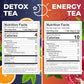 Total Tea Detox Tea & Energy Tea Set - 25 Day Detox - Herbal SIim Tea with Chamomile - Hibiscus Tea and Ginger Root for Colon Cleanse – Natural Citrus & Cinnamon Herbal Tea for Digestive Health