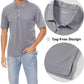 MAGCOMSEN Men's Polo Shirts 3 Buttons Casual Work T Shirts Quick Dry Short Sleeve Golf Shirt Pique Jersey Outdoor Performance