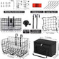 Aodaer Bike Basket with Removable Liner Bag Cargo Net Large Folding Bike Basket Quick Release Metal Ebike Basket Bicycle Storage Basket for Carrying Fruit & Grocery Pets Dogs