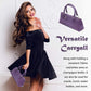 Wine Clutch Bag (Thermal Insulated) Trendy Women’s Carry Tote | Holds Red & White 750mL Bottles | Trendy Fashion | Incl. Portable Waiter-Style Corkscrew (Purple Burmese)