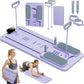 Pilates Reformer Set, ESBANY Pilates Board with Phone Holder, Multi-Purpose Foldable Pilates Reformer Machine, Portable Home Pilates Slider Board Equipment for Home Workout, Fitness, Exercise, Abs